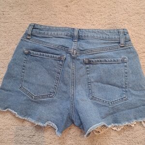 Wild Fable Blue Jean Shorts Distressed Raw-Edge Hem